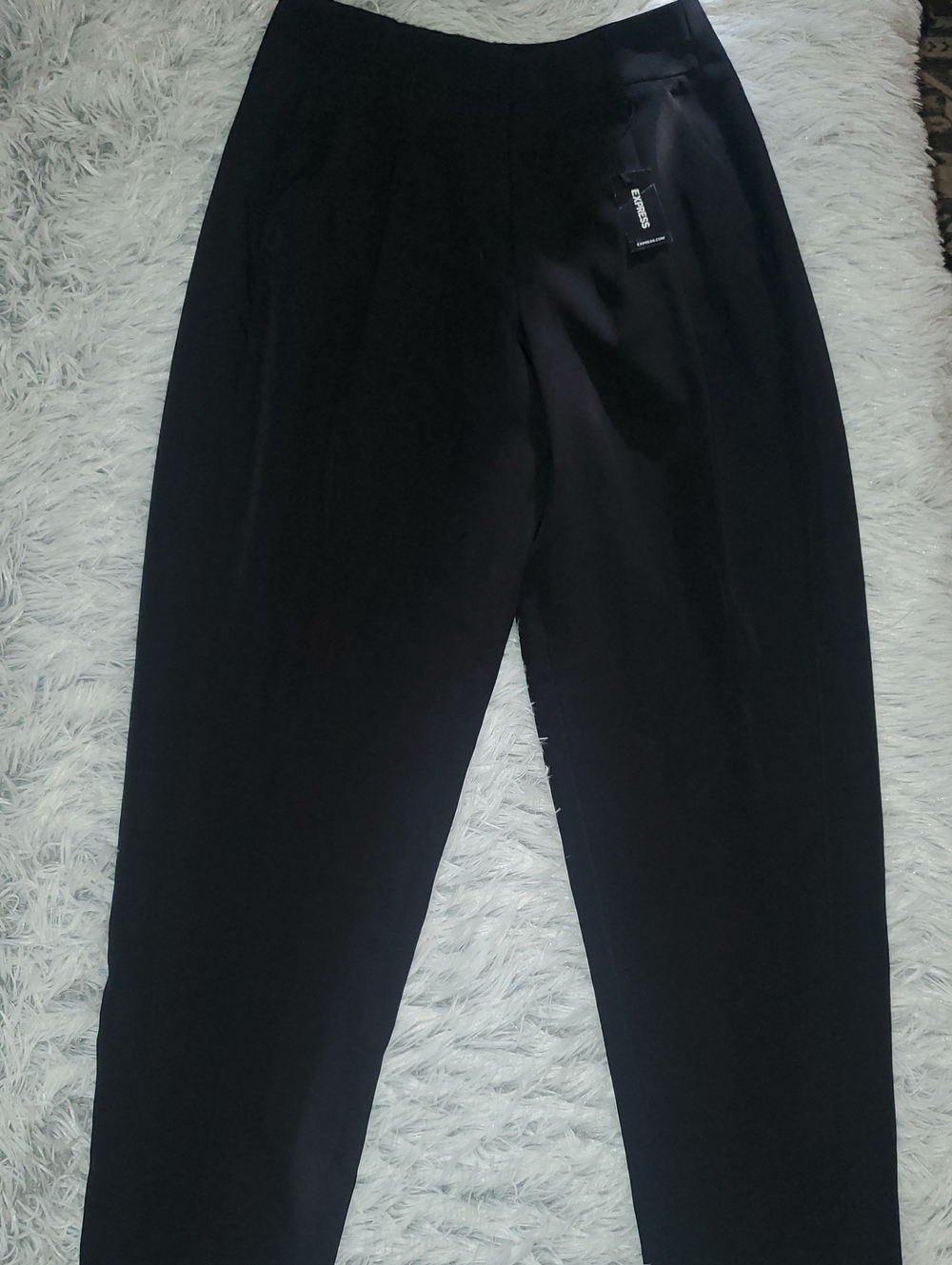 *Express Black Dress Pants Curvy Ankle High Rise *